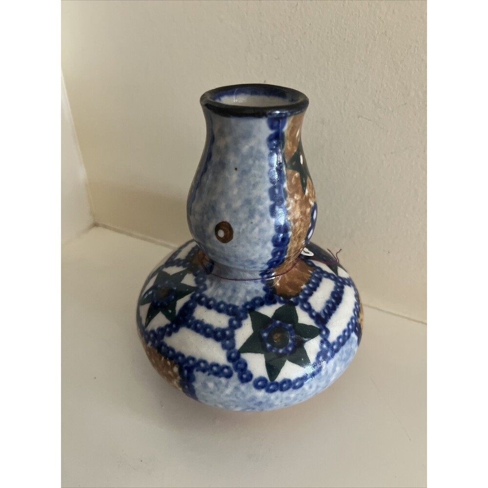 EUC Antique Pottery vase Paul Schreier Bunzlau ceramic 8” Stamped Germany